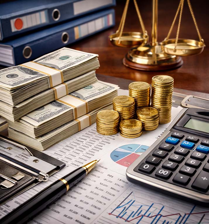 Financial tools and documents arranged neatly-3